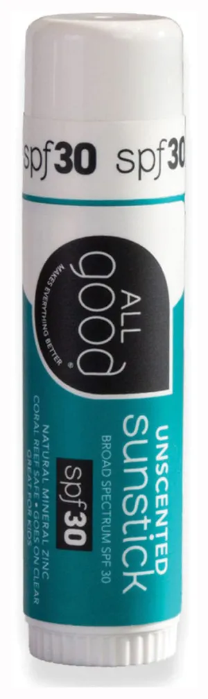 All Good Herbs Sunstick SPF 30 Unscented Sun Protection Stick