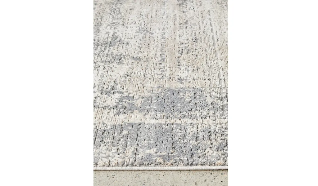 Brooklyn Charcoal Beige Abstract Textured Rug