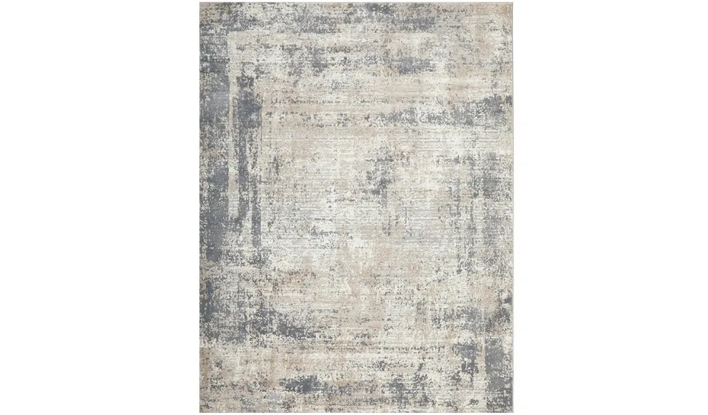 Brooklyn Charcoal Beige Abstract Textured Rug