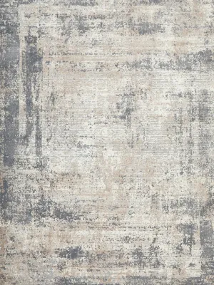 Brooklyn Charcoal Beige Abstract Textured Rug