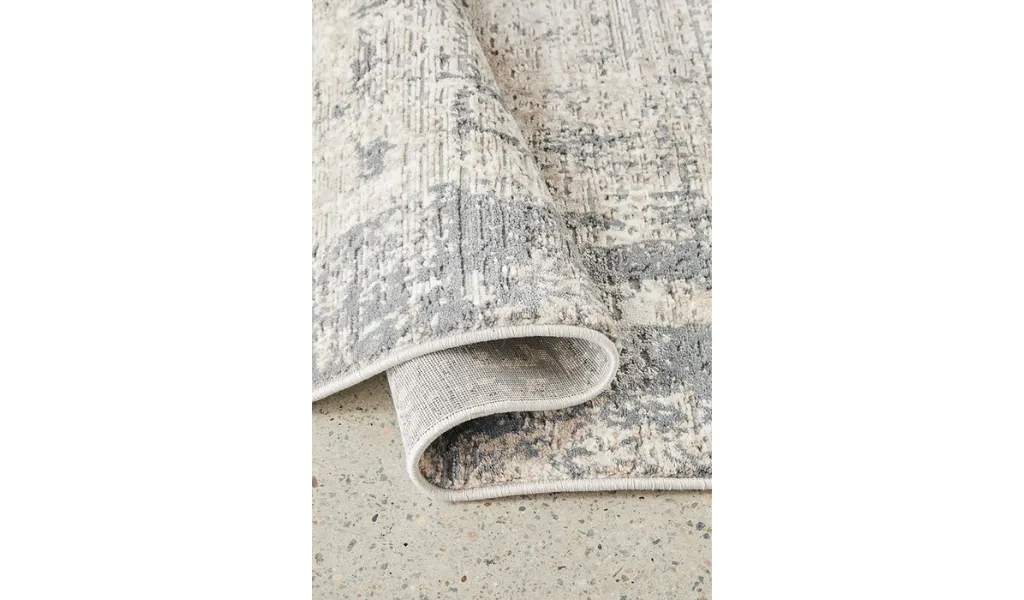 Brooklyn Charcoal Beige Abstract Textured Rug