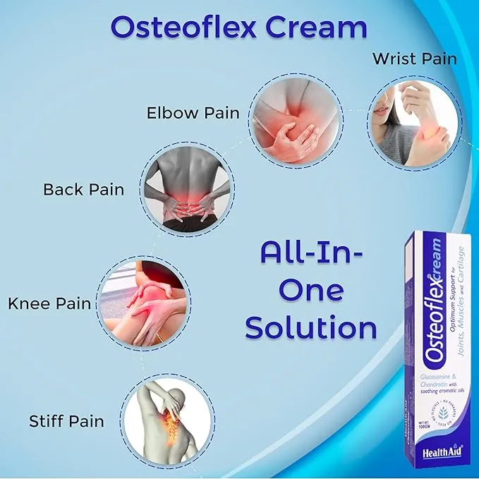 HealthAid I Osteoflex I Glucosamine & Chondroitin with Soothing I Aromatic Oils I Cream I 100 grams