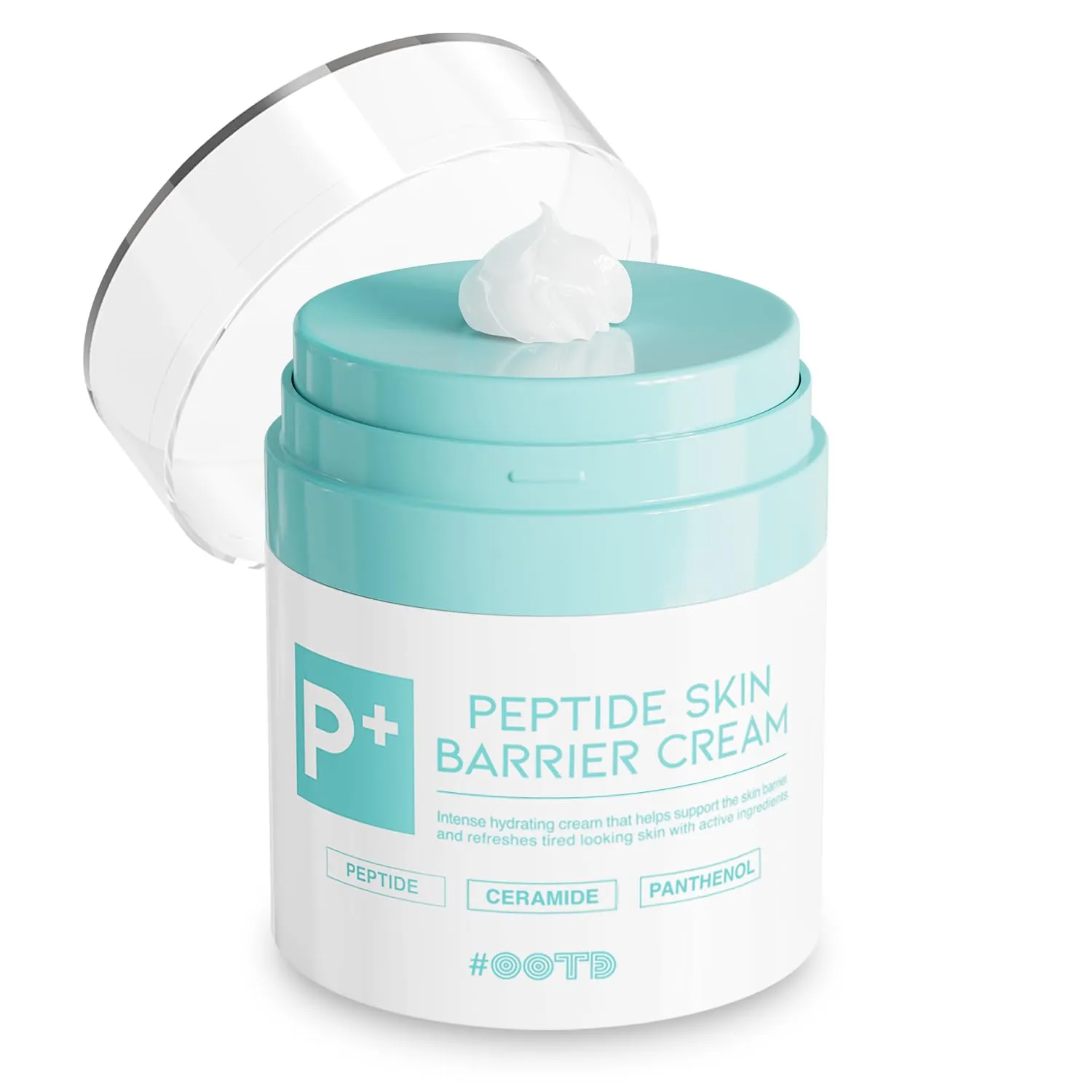 #OOTD Peptide Moisturizer Cream For Face - Dry Skin, Sensitive Skin, Skin Protection Barrier Cream For Aging Skin, Anti Aging, Hydrating, Peptide, Ceramide, Panthenol (1.69 FL.OZ)