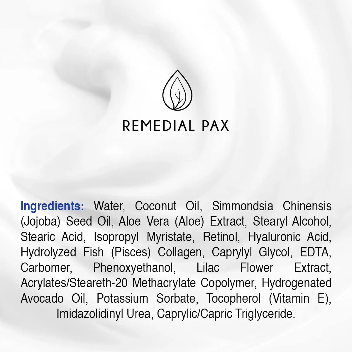 REMEDIAL PAX Collagen Cream for Face with Retinol and Hyaluronic Acid, Day and Night Anti Aging Skincare Facial Moisturizer, Hydrating Face Lotion, Moisturizing Cream to Reduce Wrinkles for Women Men